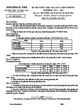 Đề thi tuyển sinh vào lớp 10 THPT chuyên Bắc Ninh năm học 2013  2014 môn thi Địa lí (dành cho thí sinh thi vào chuyên địa)